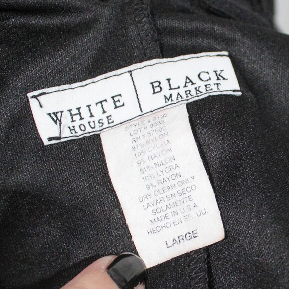 Rare Y2K Gothic Flapper Lace Dress Black Asymmetrical Hem WHBM Size L Romantic - Picture 8 of 8